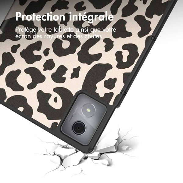 imoshion Coque tablette Design Trifold Lenovo Tab K11 Plus - Leopard
