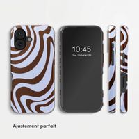 Selencia Coque arrière Vivid avec MagSafe Apple iPhone 17 - Dream Swirl Chocolate