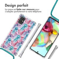 imoshion Coque Design avec cordon Samsung Galaxy A71 - Jellyfish Watercolor