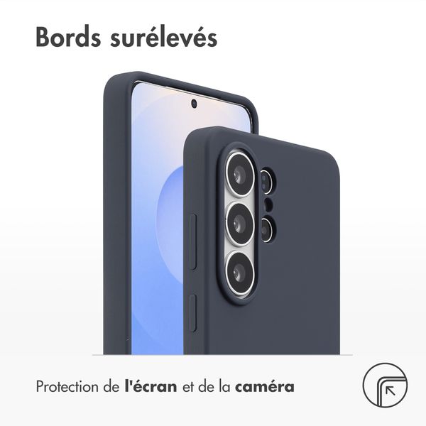 Accezz Coque Liquid Silicone Samsung Galaxy S26 Ultra - Bleu foncé