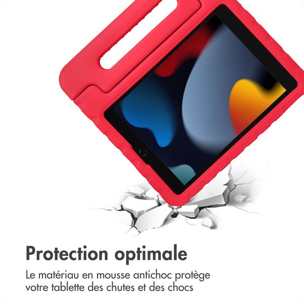 imoshion Coque kidsproof avec poignée Apple iPad 9 (2021) 10.2 pouces / iPad 8 (2020) 10.2 pouces / iPad 7 (2019) 10.2 pouces - Rouge