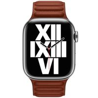 Apple Bracelet Leather Link Apple Watch Series 1 t/m 9 / SE (38/40/41 mm) | Series 10 / 11 (42 mm) - Taille M/L - Umber