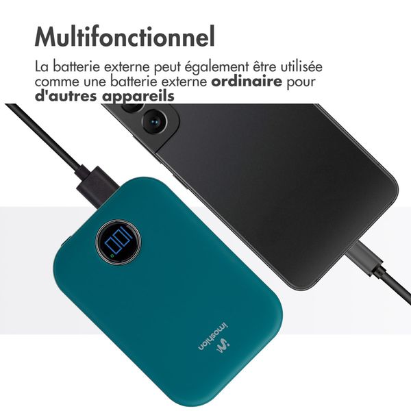 imoshion Batterie externe MagSafe 10.000 mAh - Batterie externe sans fil - Vert pétrole