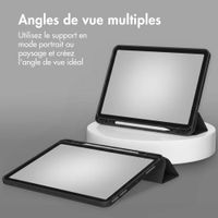 Accezz Coque tablette portefeuille Smart Silicone Apple iPad Air 11 pouces (2026) M4 / (2025) M3 / (2024) M2 / Air 5 (2022) / Air 4 (2020) - Noir