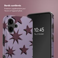 Selencia Coque arrière Vivid Tough avec MagSafe iPhone 16 - Stars Plum Lilac