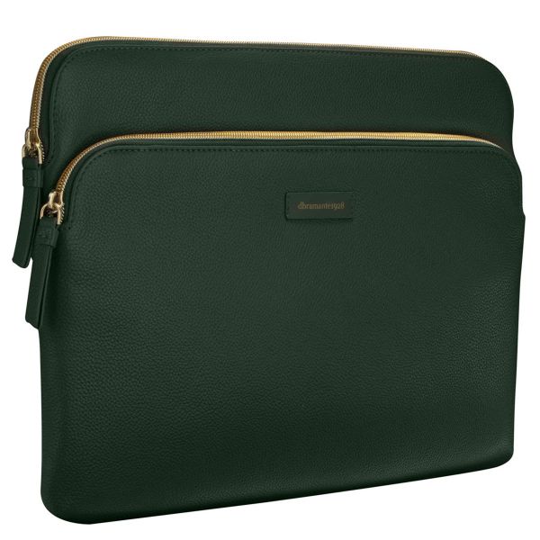 dbramante1928 ﻿Paris+ Sleeve - Pochette ordinateur 13 pouces - Cuir véritable - MacBook Pro / Air 13 pouces - Evergreen