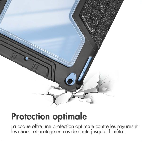 Accezz Coque tablette Rugged Trifold Apple iPad 11 (2025) 11 pouces A16 / iPad 10 (2022) 10.9 pouces - Noir