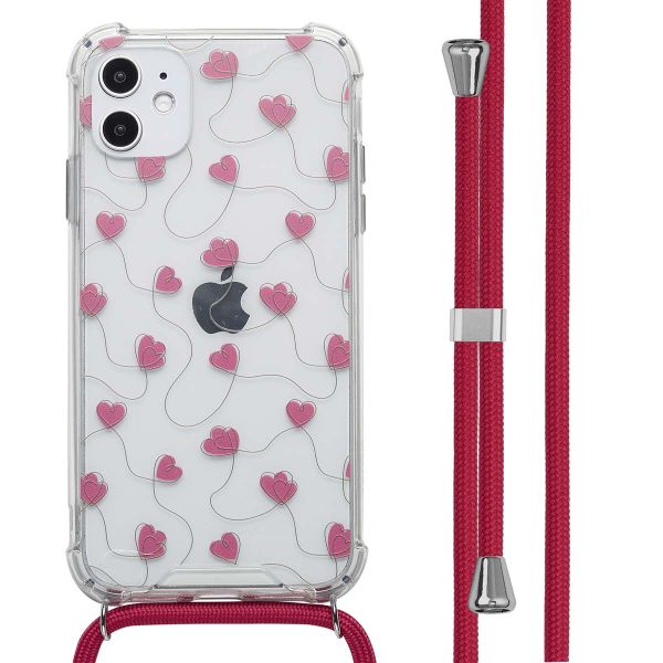 imoshion Coque Design avec cordon Apple iPhone 11 - Dusty Rose Connected Hearts
