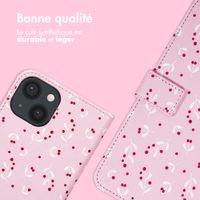 imoshion Étui de télephone portefeuille Design Apple iPhone 14 - Blush Berries