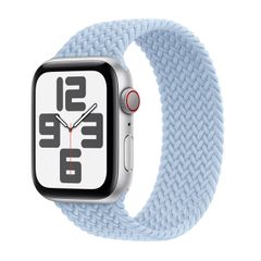 Apple Bracelet Solo tressé Apple Watch | 44/45/46/49 mm - Taille 5 - Light Blue