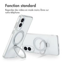 Accezz Coque Ring Stand avec MagSafe Samsung Galaxy S25 Edge - Transparent