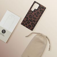 Selencia Coque Sabi imprimé panthère avec MagSafe Samsung Galaxy S24 Ultra - Mocha Brown