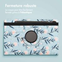 imoshion Coque tablette Design rotatif à 360° Samsung Galaxy Tab S9 FE - Flowers