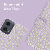 imoshion Étui de télephone portefeuille Design Motorola Moto G34 - White Daisy