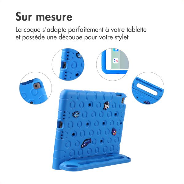 imoshion Coque kidsproof avec poupées amovibles Apple iPad 9 (2021) 10.2 pouces / iPad 8 (2020) 10.2 pouces / iPad 7 (2019) 10.2 pouces - Bleu