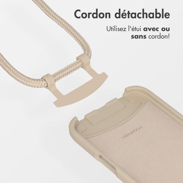 imoshion Coque arrière Color avec cordon amovible et MagSafe Apple iPhone 17 Pro - Nude