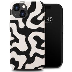 Selencia Coque arrière Vivid Apple iPhone 15 - Art Wave Black