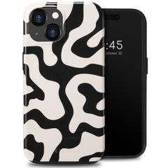 Selencia Coque arrière Vivid Tough iPhone 15  - Art Wave Black