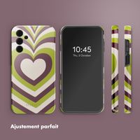 Selencia Coque arrière Vivid Samsung Galaxy A15 (5G) - Double Hearts Plum Fern