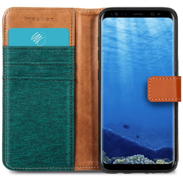 imoshion Étui de téléphone portefeuille Canvas Luxe Galaxy S8 - Vert