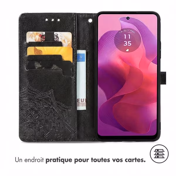 imoshion Etui de télephone Mandala Motorola Moto G04 / G24 - Noir