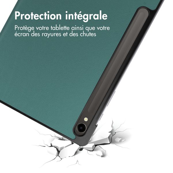 imoshion Coque tablette Trifold Samsung Galaxy Tab S9 11.0 pouces - Vert foncé