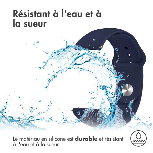 imoshion Bracelet sport en silicone  - Connexion universelle 22 mm - Bleu foncé