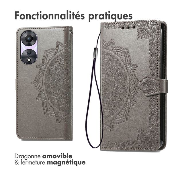 imoshion Etui de télephone Mandala Oppo A58 - Gris