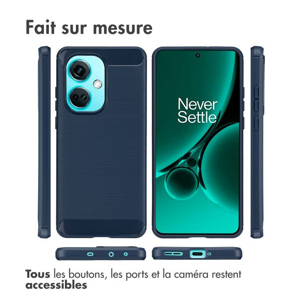 imoshion Coque Brushed OnePlus Nord CE 3 - Bleu foncé