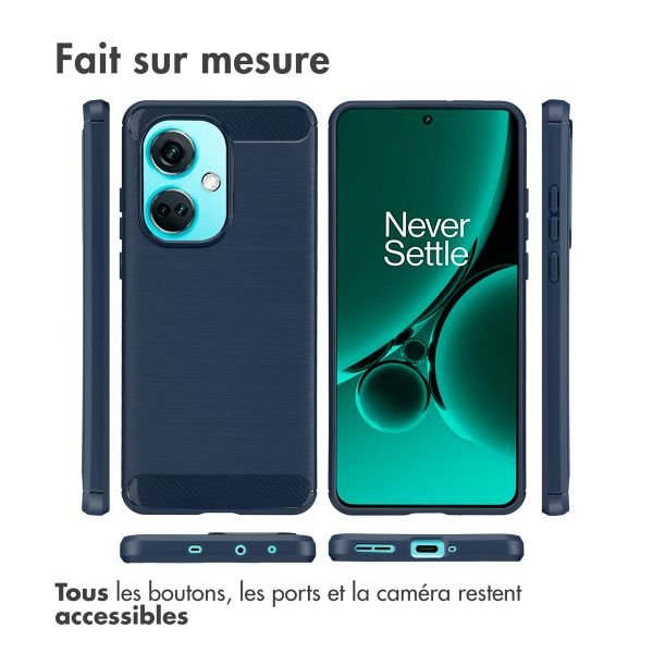 imoshion Coque Brushed OnePlus Nord CE 3 / CE 3 Lite - Bleu foncé