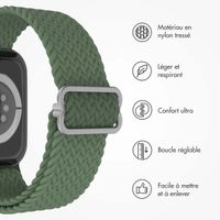 imoshion Bracelet tissé en nylon Apple Watch Series 1 á 10 / SE / Ultra (2) (44/45/46/49 mm) - Vert foncé