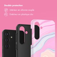 Selencia Coque arrière Vivid Samsung Galaxy S25 - Pastel Lipstick Marble