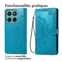 imoshion Etui de télephone Mandala Motorola Edge 60 Fusion - Turquoise