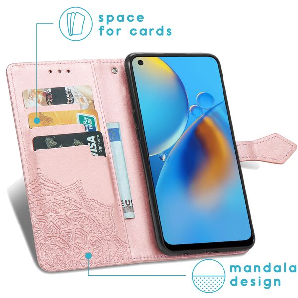 imoshion Etui de télephone Mandala Oppo A74 (4G) - Rose Doré