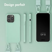 Selencia Coque silicone avec cordon amovible Apple iPhone 14 Pro - Turquoise
