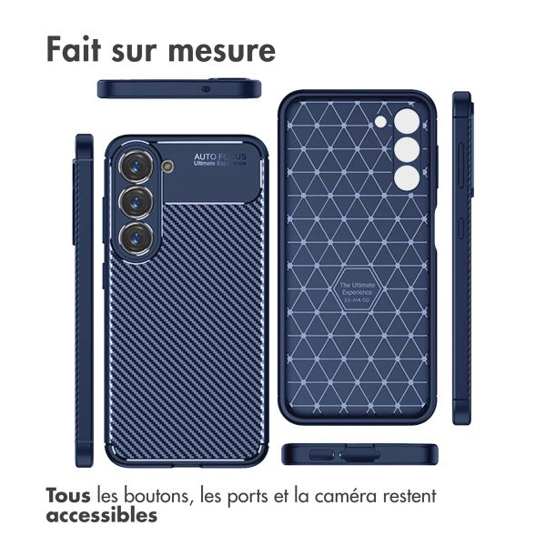 imoshion Coque silicone Carbon Samsung Galaxy S23 Plus - Bleu