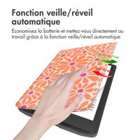 imoshion Slim Soft Sleepcover Pocketbook InkPad Color 3 / InkPad 4 - Orange Flowers Connect