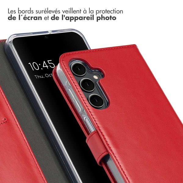 Selencia Étui portefeuille en cuir véritable Samsung Galaxy A16 - Rouge