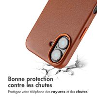 Accezz Coque arrière en cuir avec MagSafe Apple iPhone 16 - Sienna Brown