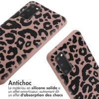 imoshion Coque design en silicone avec cordon Samsung Galaxy S20 - Animal Pink