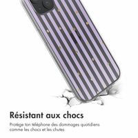 imoshion Coque design pour iPhone 15 - Sparkle Lines Lavender