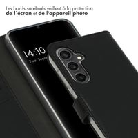 Selencia Étui portefeuille en cuir véritable Samsung Galaxy S23 FE - Noir