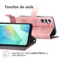 imoshion Etui de téléphone portefeuille avec cordon Samsung Galaxy A15 (4G/5G) - Rose