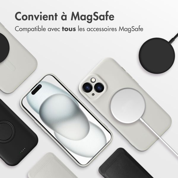 imoshion Coque Couleur avec MagSafe iPhone 15 - Beige