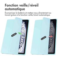 imoshion Coque tablette rigide Trifold iPad Samsung Galaxy Tab A9 Plus - Bleu clair