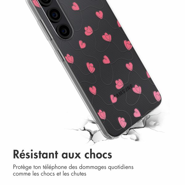 imoshion Coque design pour Samsung Galaxy S23 - Dusty Rose Connected Hearts