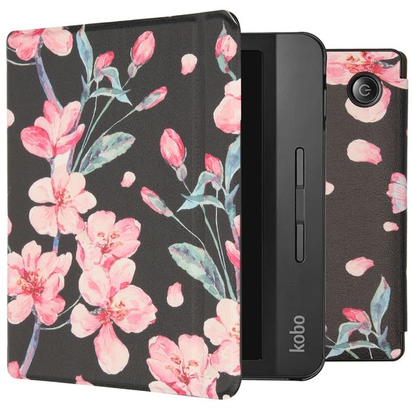 imoshion ﻿Design Slim Hard Sleepcover avec support Kobo Libra H2O - Blossom