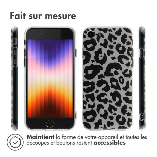 imoshion Coque Design Apple iPhone SE (2022 / 2020) / 8 / 7 - Leopard Transparent