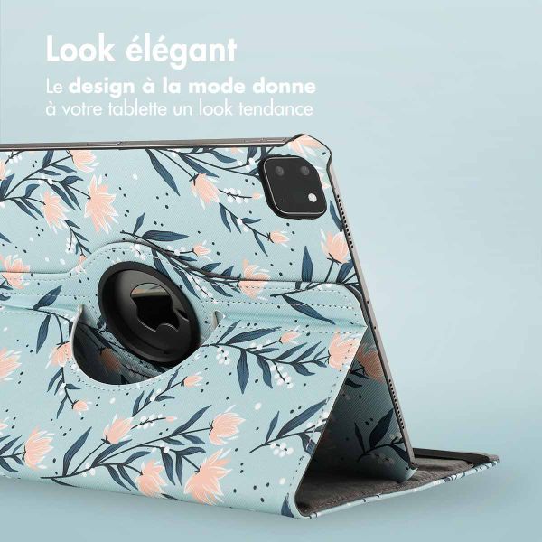 imoshion Coque tablette Design rotatif à 360° iPad Pro 11 (2024) M4 - Flowers