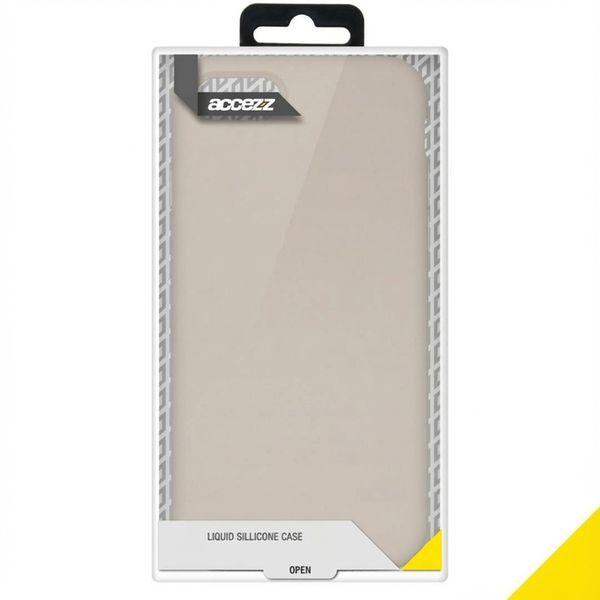 Accezz Coque Liquid Silicone Apple iPhone SE (2022 / 2020) / 8 / 7 - Stone